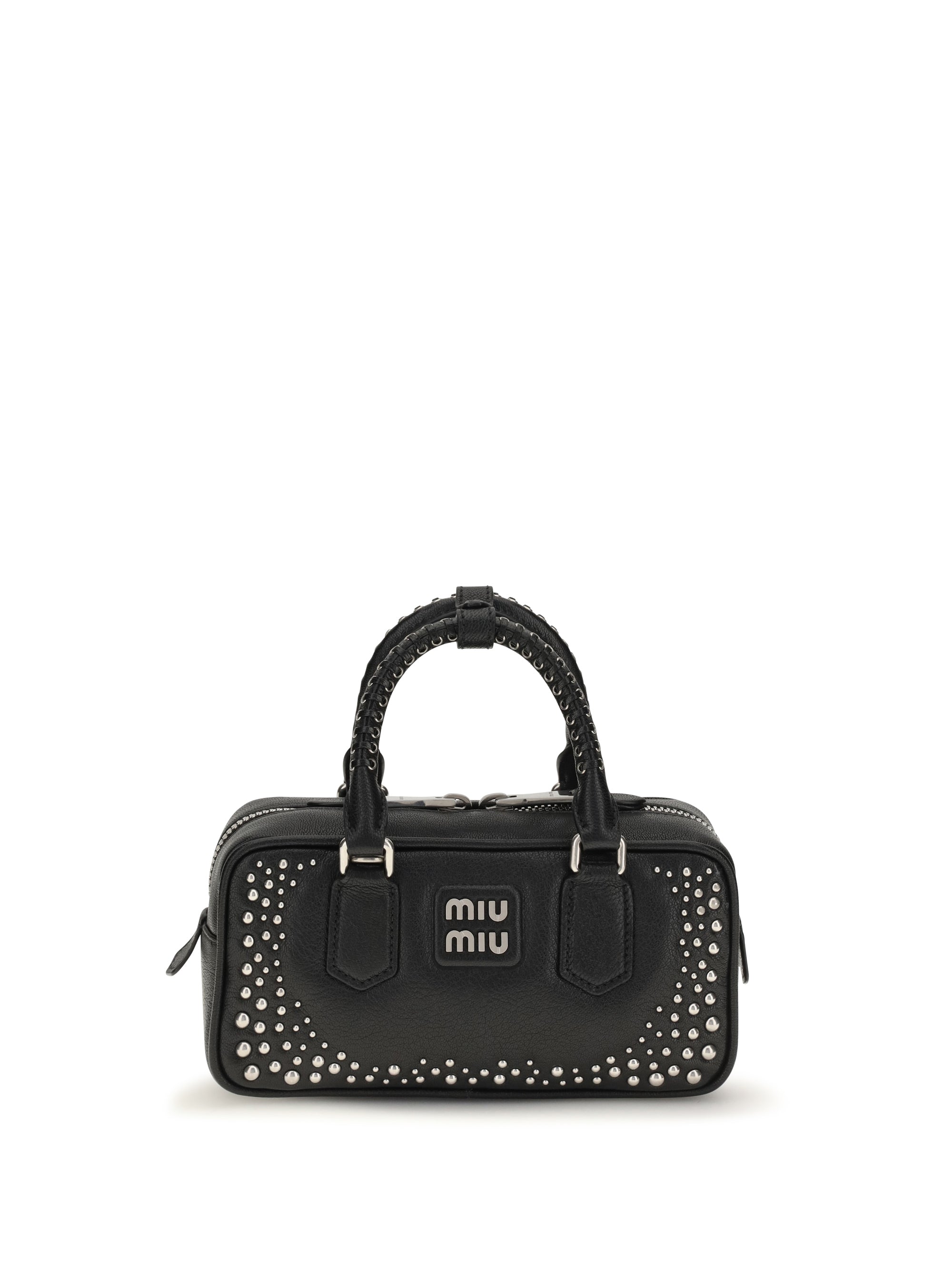 arcadie studded leather handbag