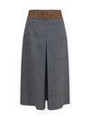 midi skirt with topstitching