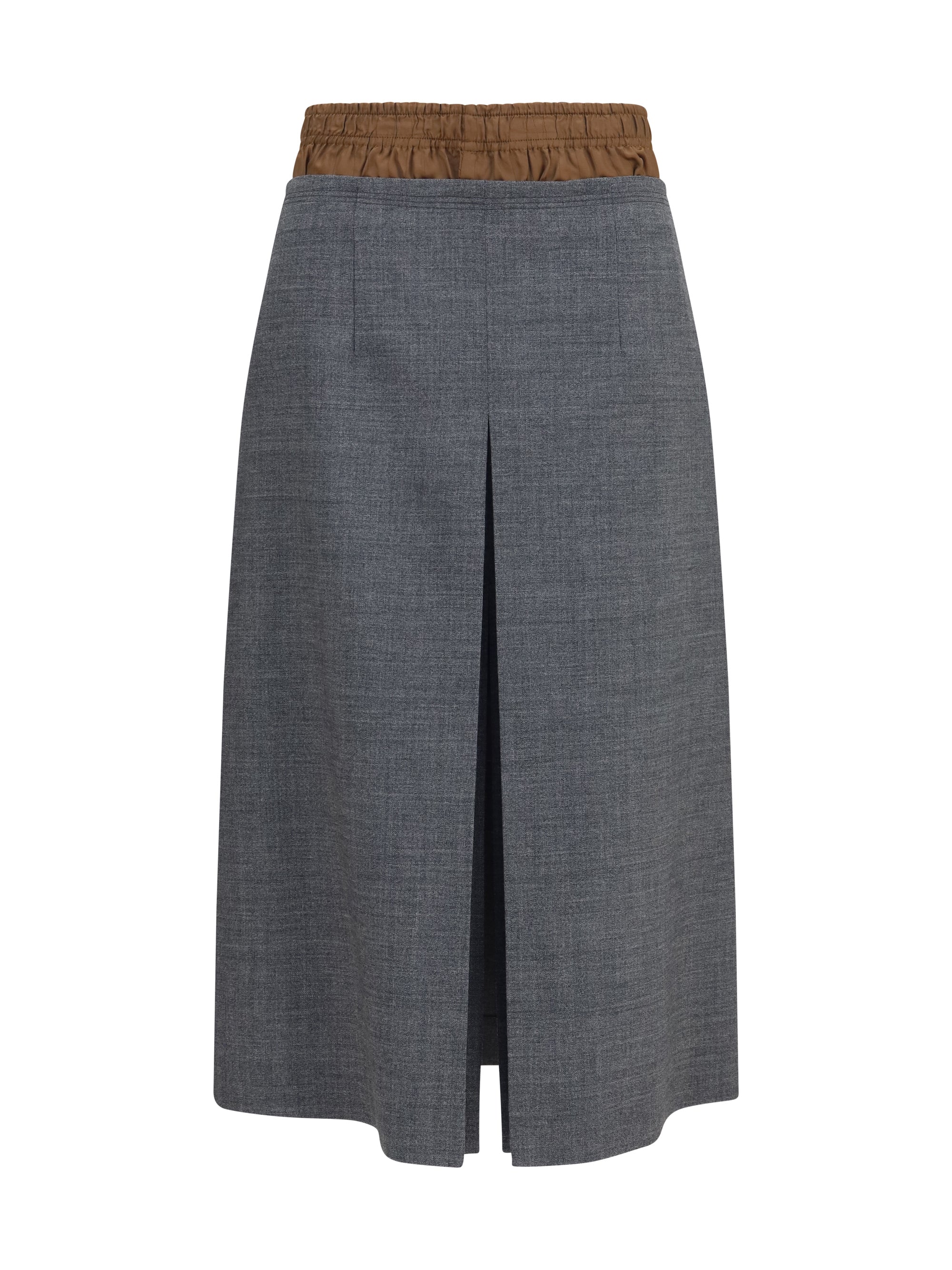midi skirt with topstitching