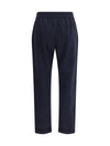 track stretch-fleece pants with monili detailing