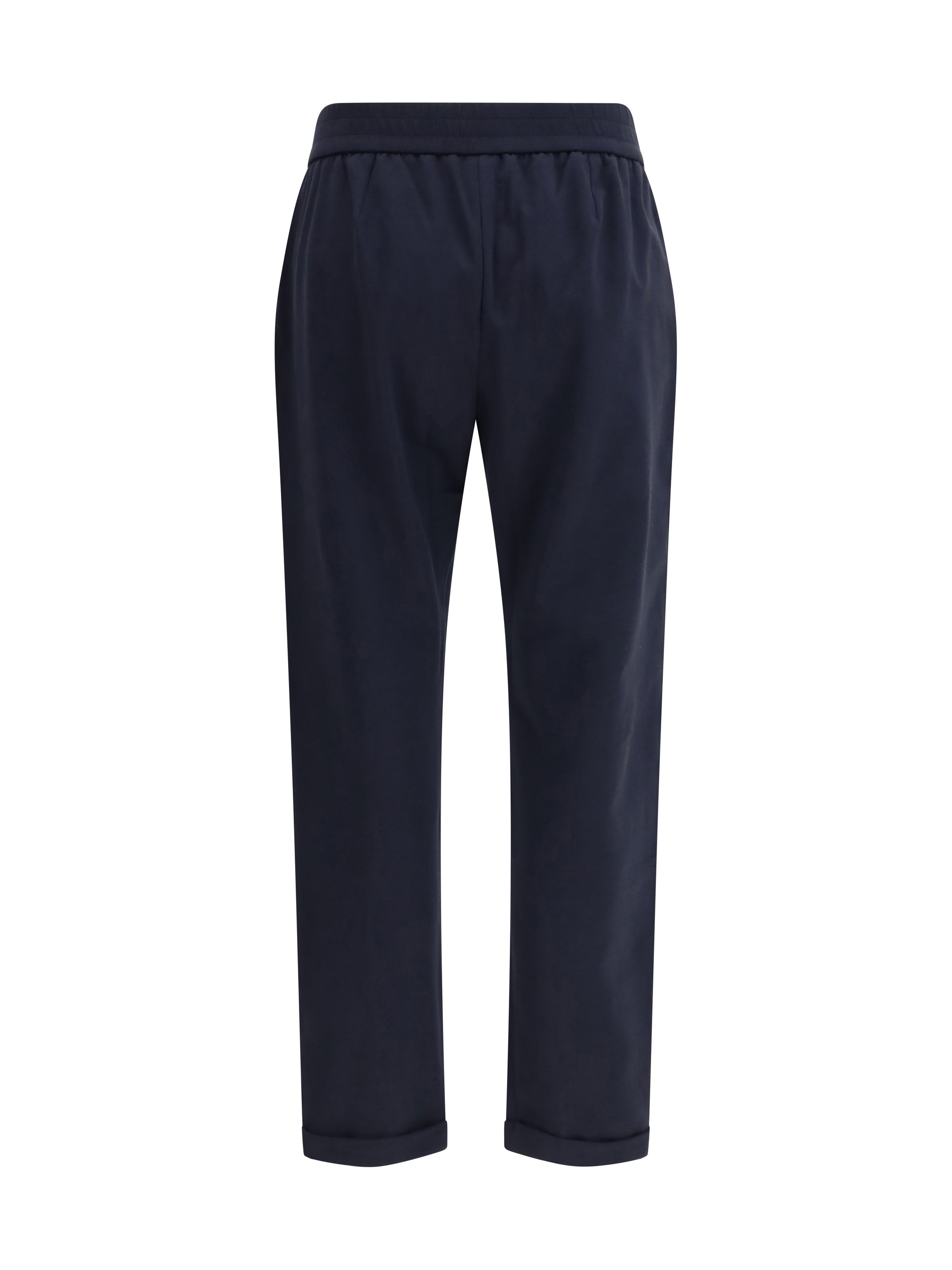track stretch-fleece pants with monili detailing