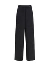 wide-leg pants with all-over jacquard pattern