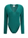 cable-knit wool bodysuit
