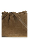 suede pouch bag