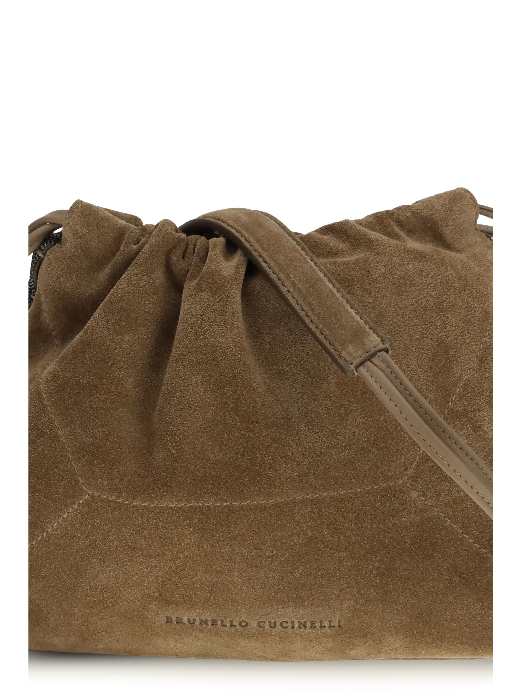 suede pouch bag