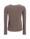 ribbed long-sleeve sweater