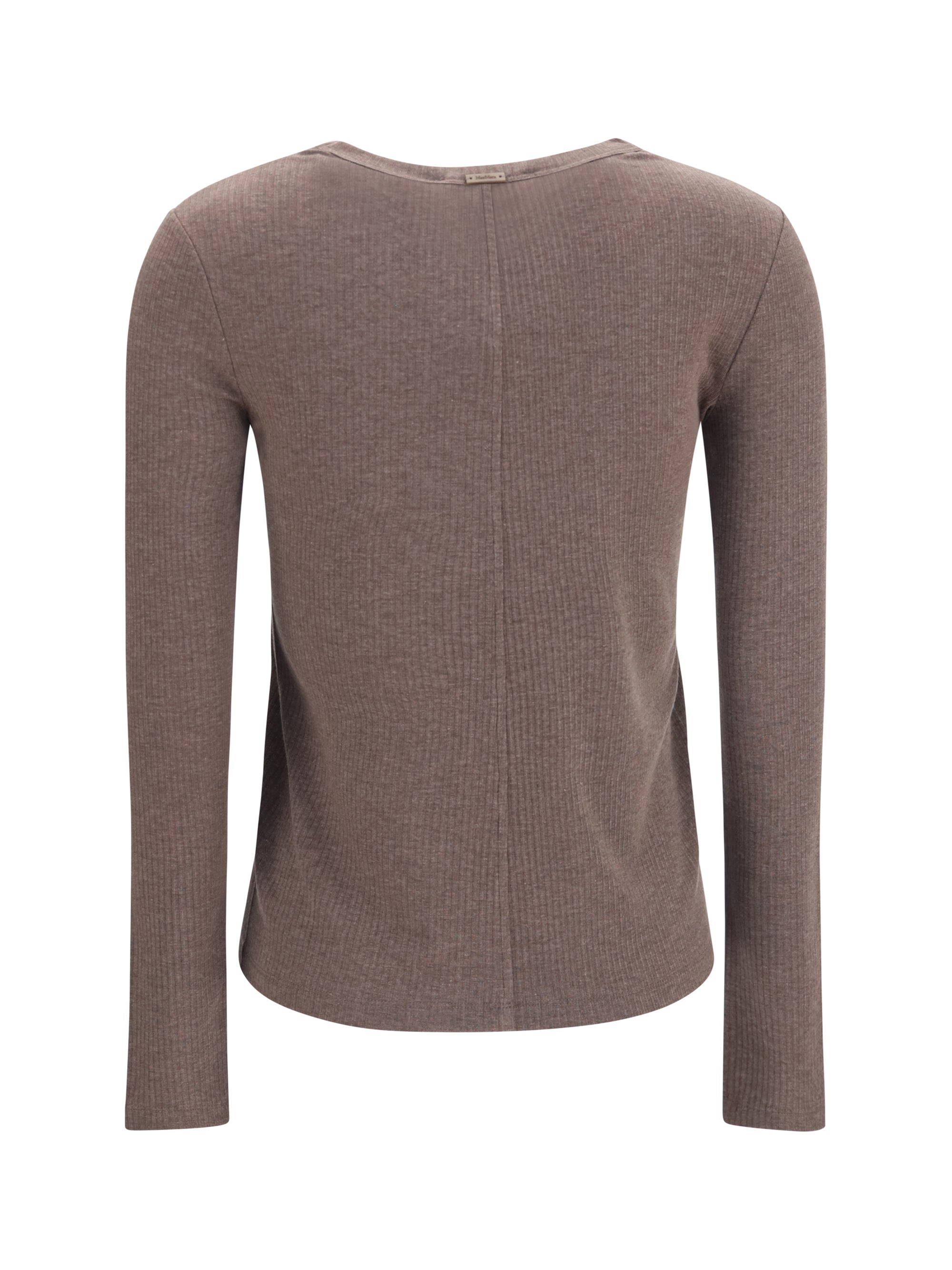 ribbed long-sleeve sweater