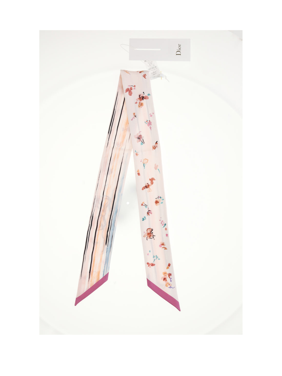 DIOR OS mitzah floral portrait scarf