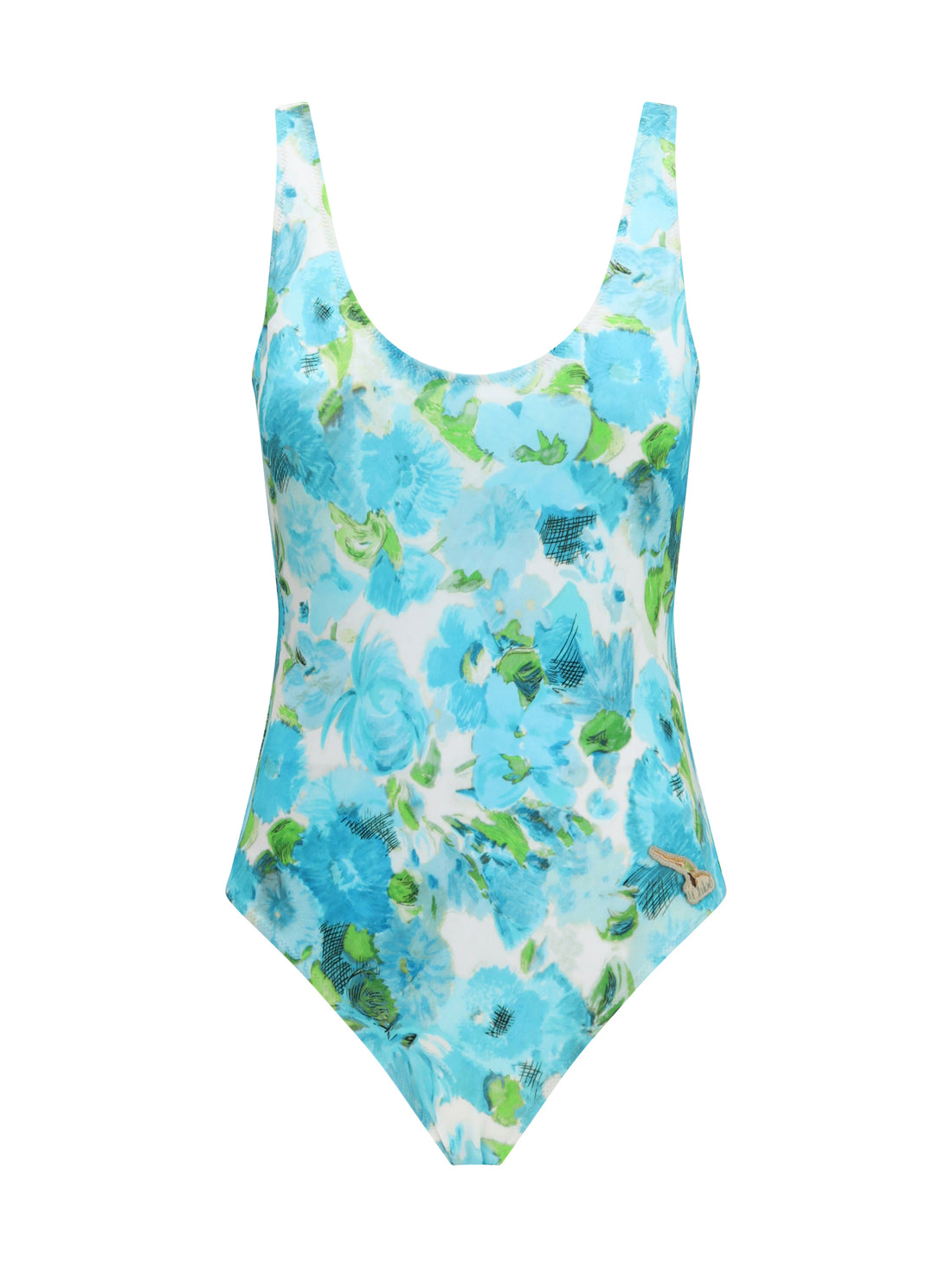 CHLOÉ 40 aquatic flowers print one-piece swimsuit