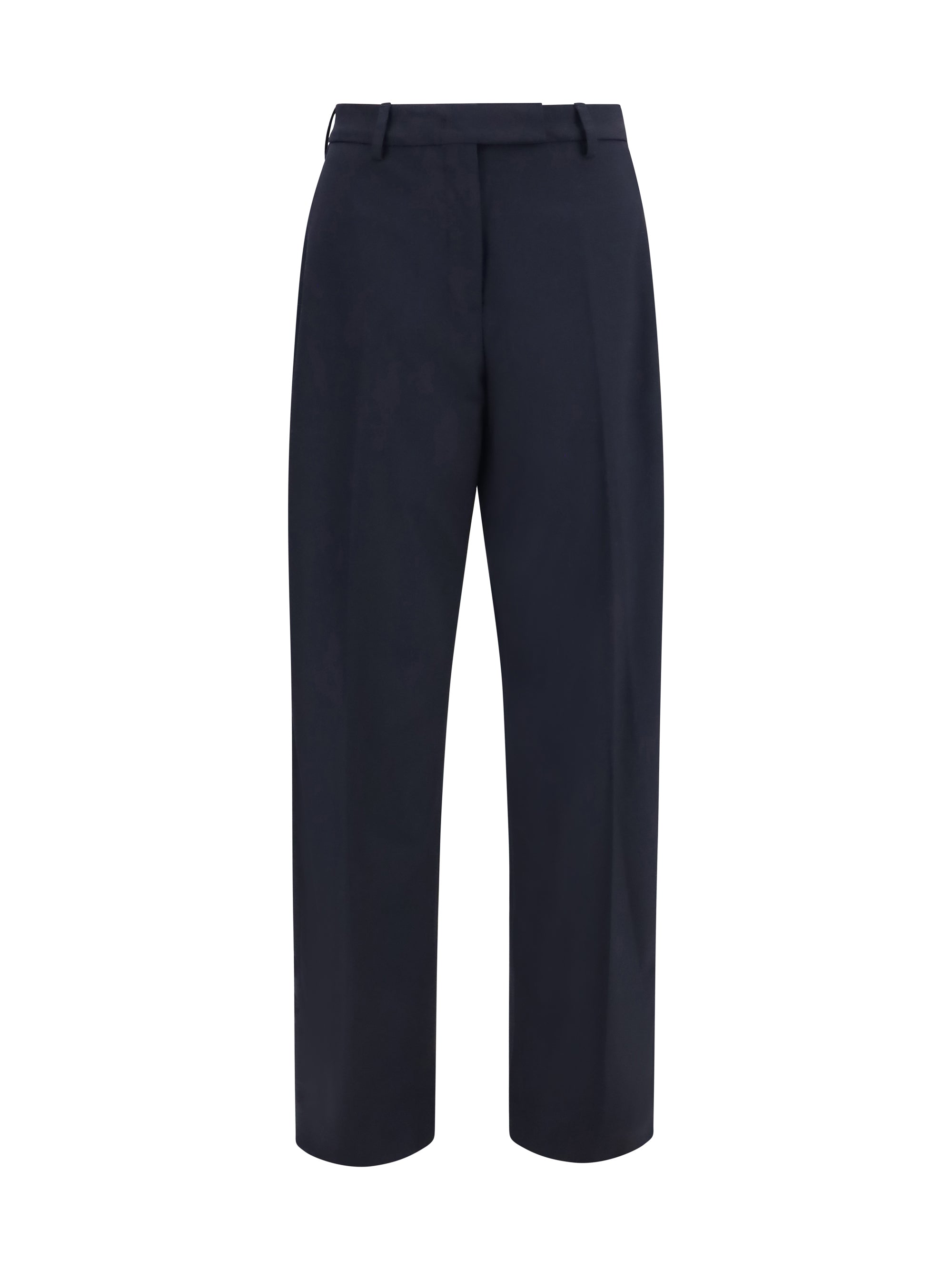 straight-leg wool-blend pants