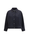 denim print jersey jacket