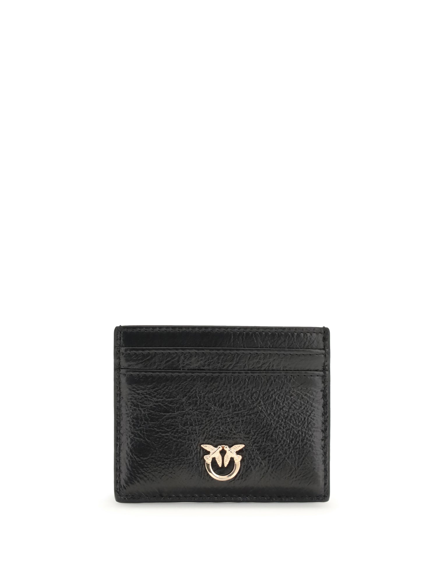 PINKO OS shiny leather card holder