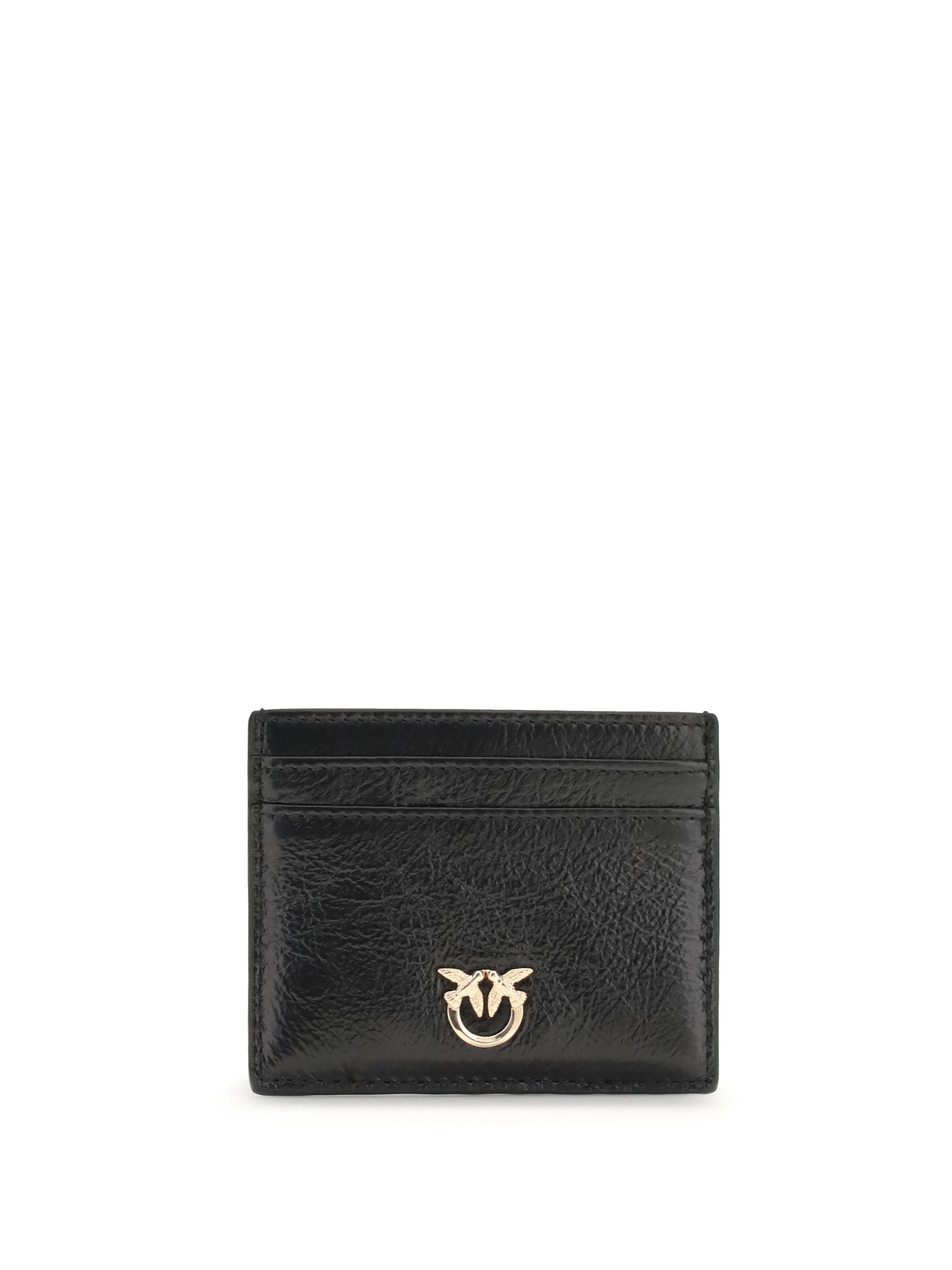 PINKO OS shiny leather card holder
