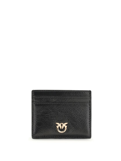 PINKO OS shiny leather card holder