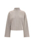 FABIANA FILIPPI 40 reversible platinum mohair jacket