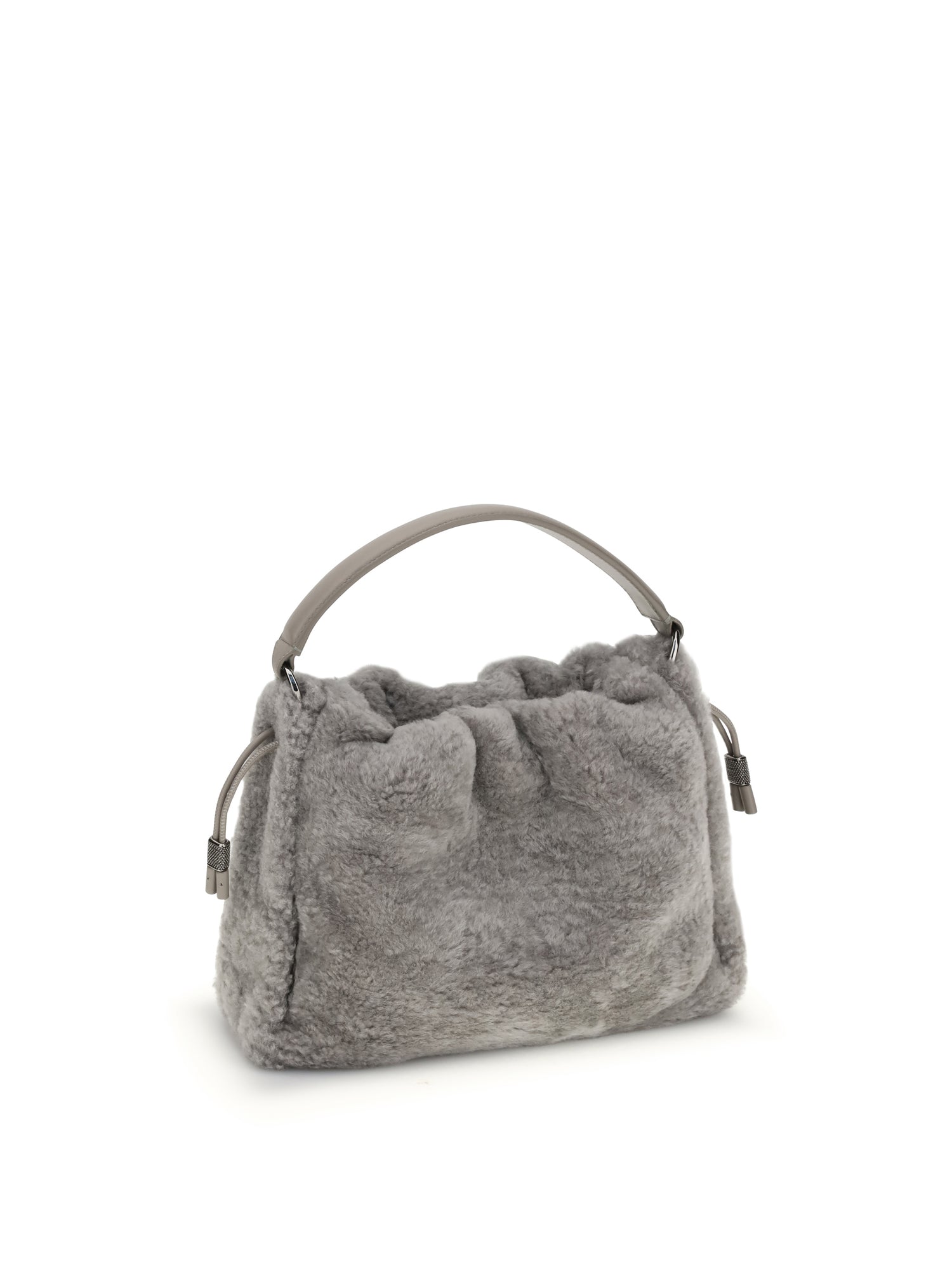 BRUNELLO CUCINELLI OS small shearling mellow shoulder bag