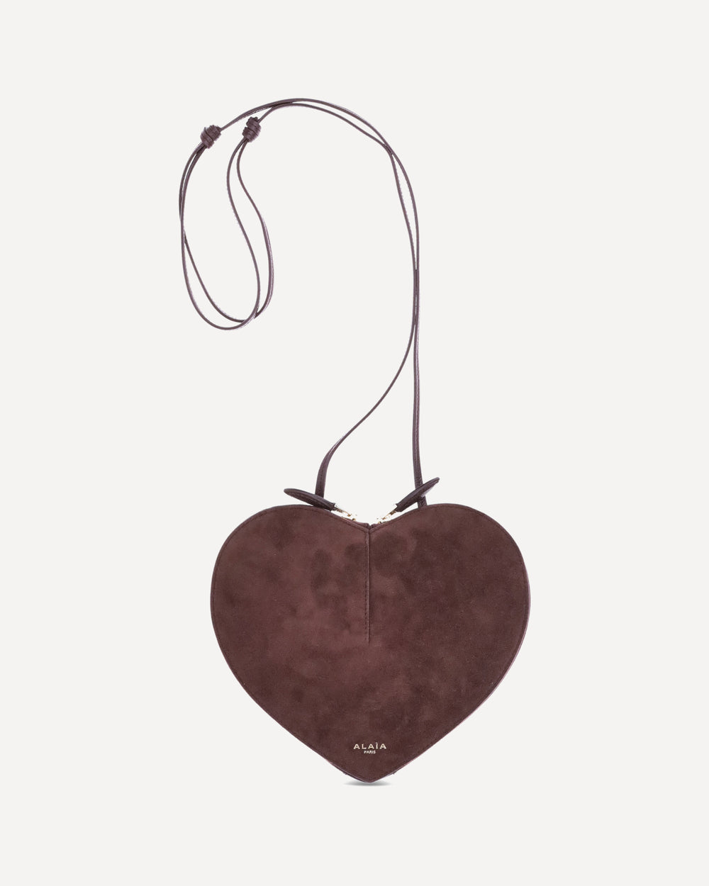 Alaa Coeur Bimaterial Shoulder Bag Bordeaux