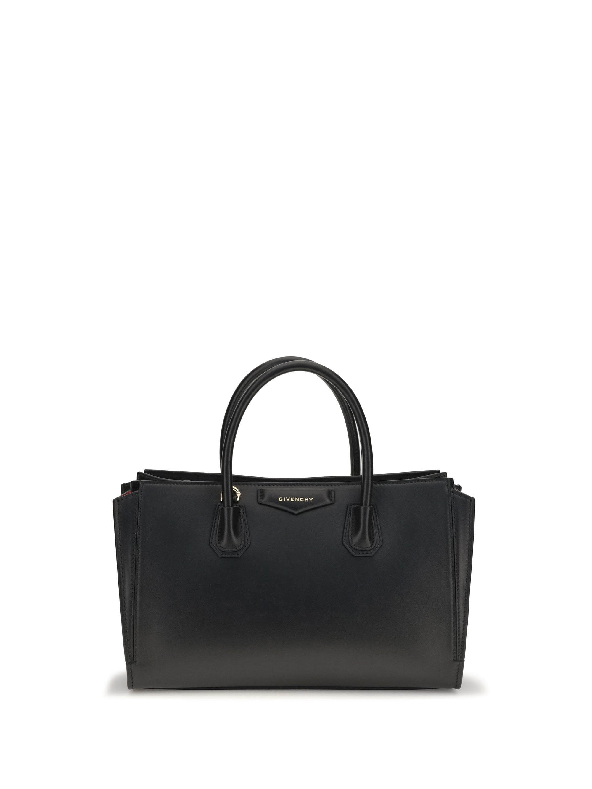 small antigona catchall glossy grained leather handbag