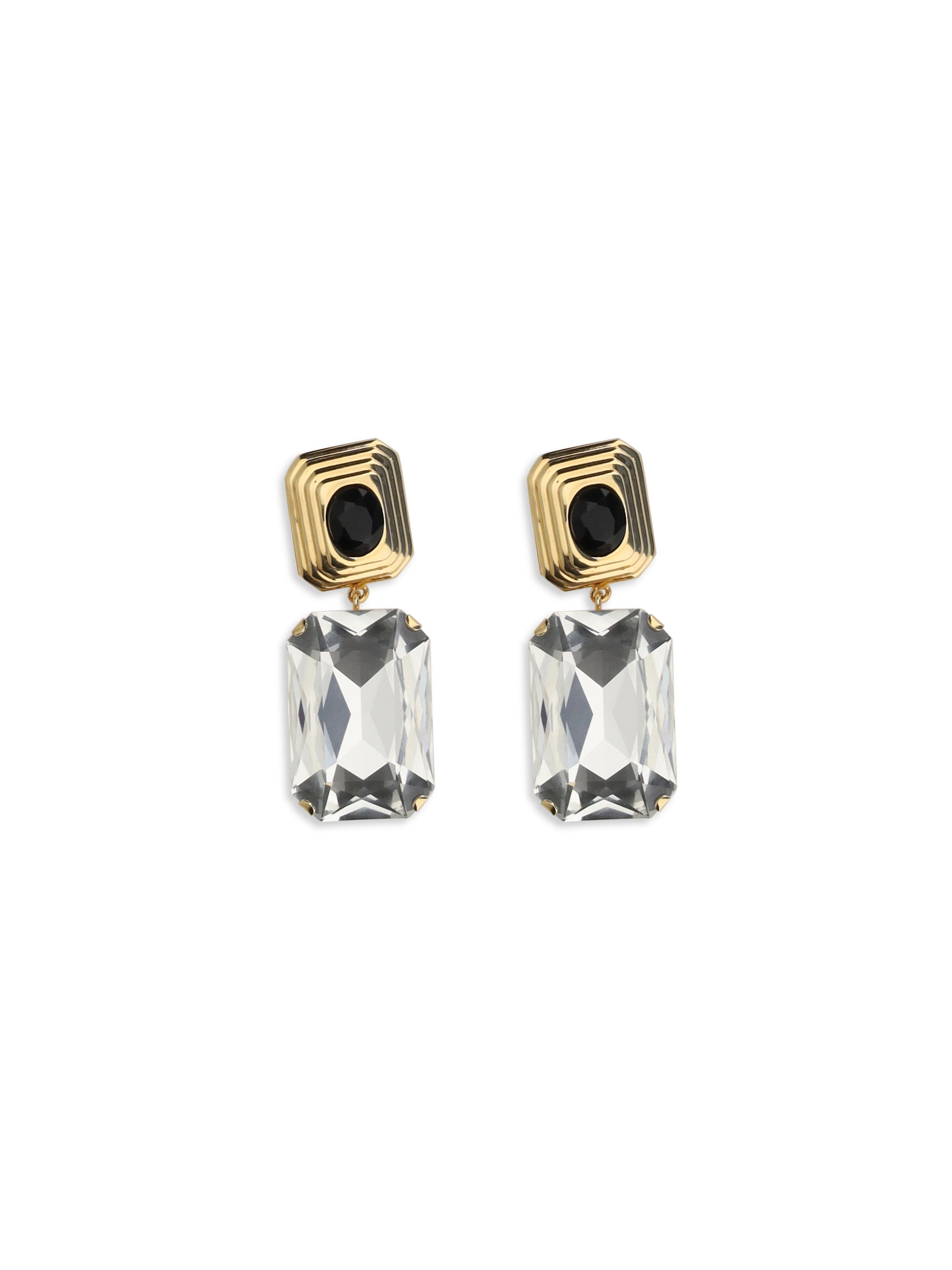clip-on earrings with crystal drop