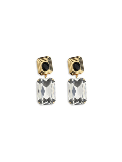 clip-on earrings with crystal drop