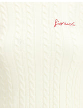 FIORUCCI S cableknit logo crop jumper
