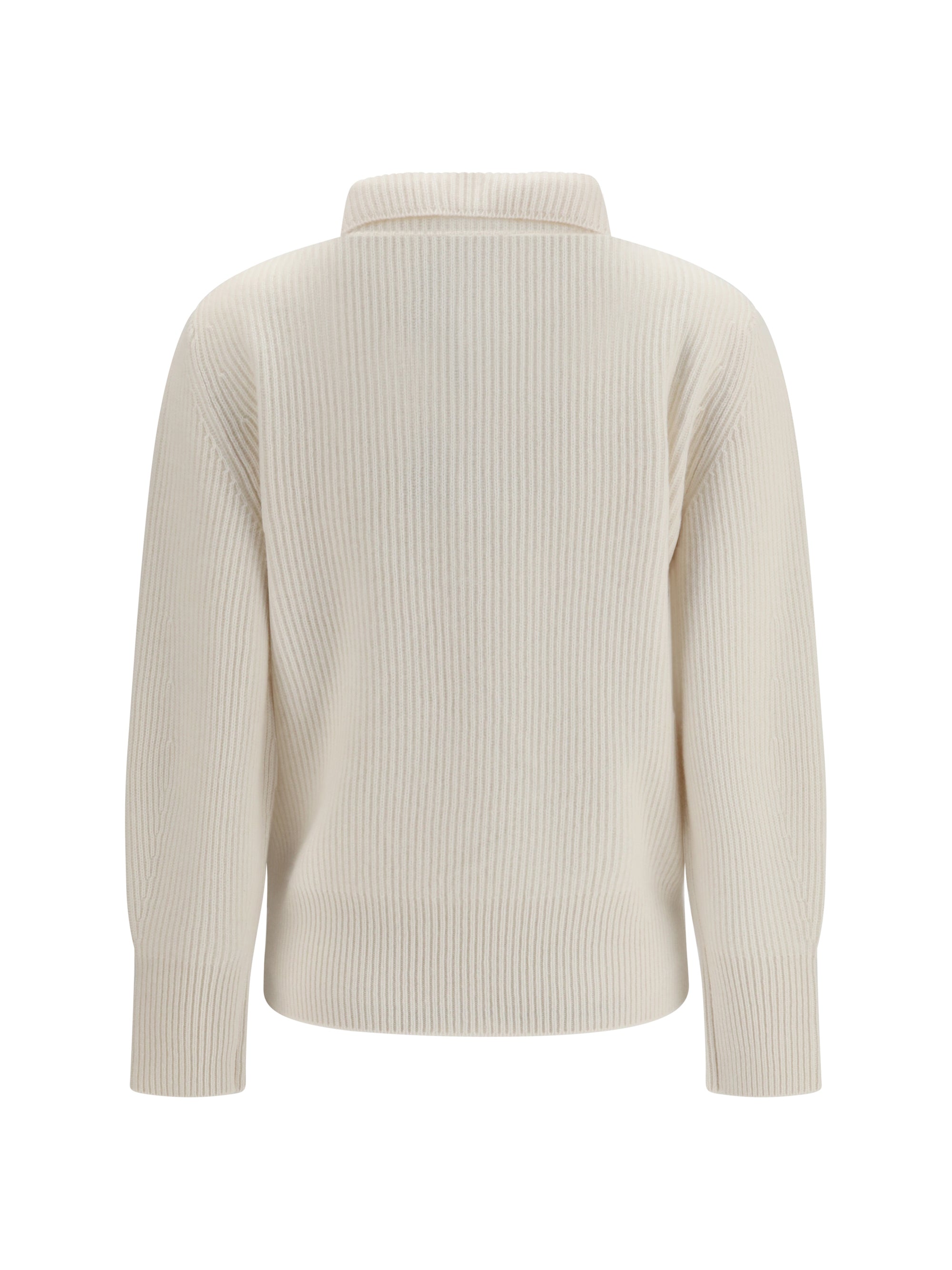 wool and cashmere half zip sweater