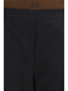 wide-leg pants with ribbed waistband