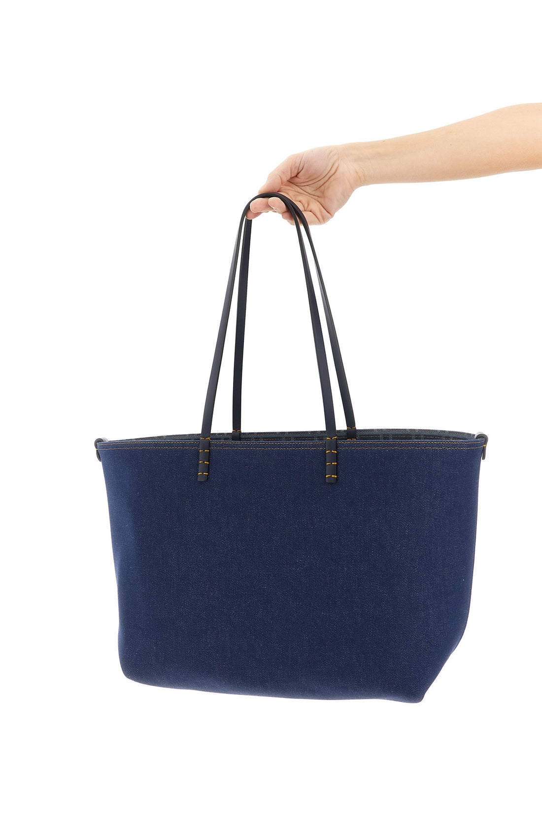 FENDI OS reversible roll midi shopping bag in ff jacquard