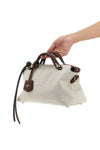 by the way soft medium handbag in canvas and hammered leather