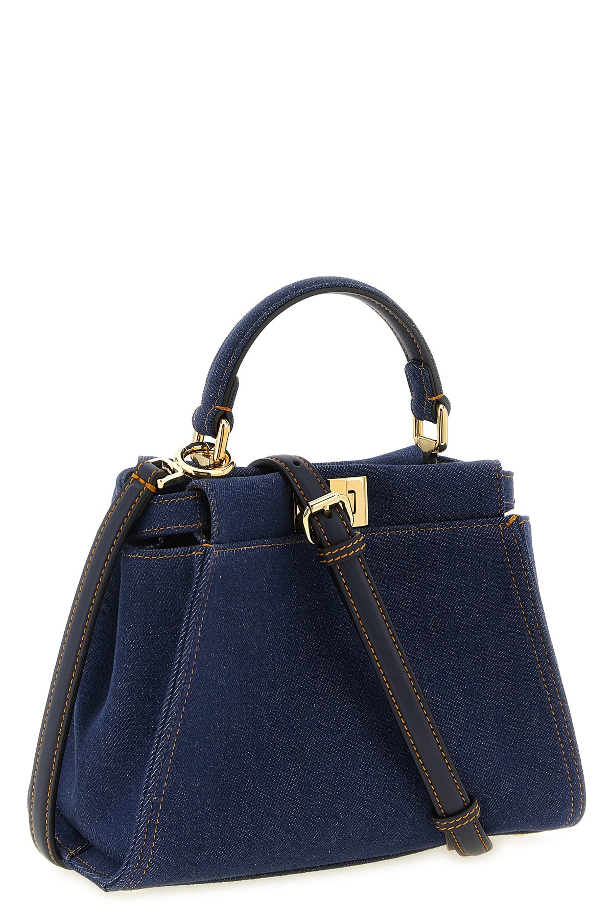 peekaboo mini denim handbag