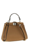 the fendi peekaboo mini handbag in fine cuoio romano