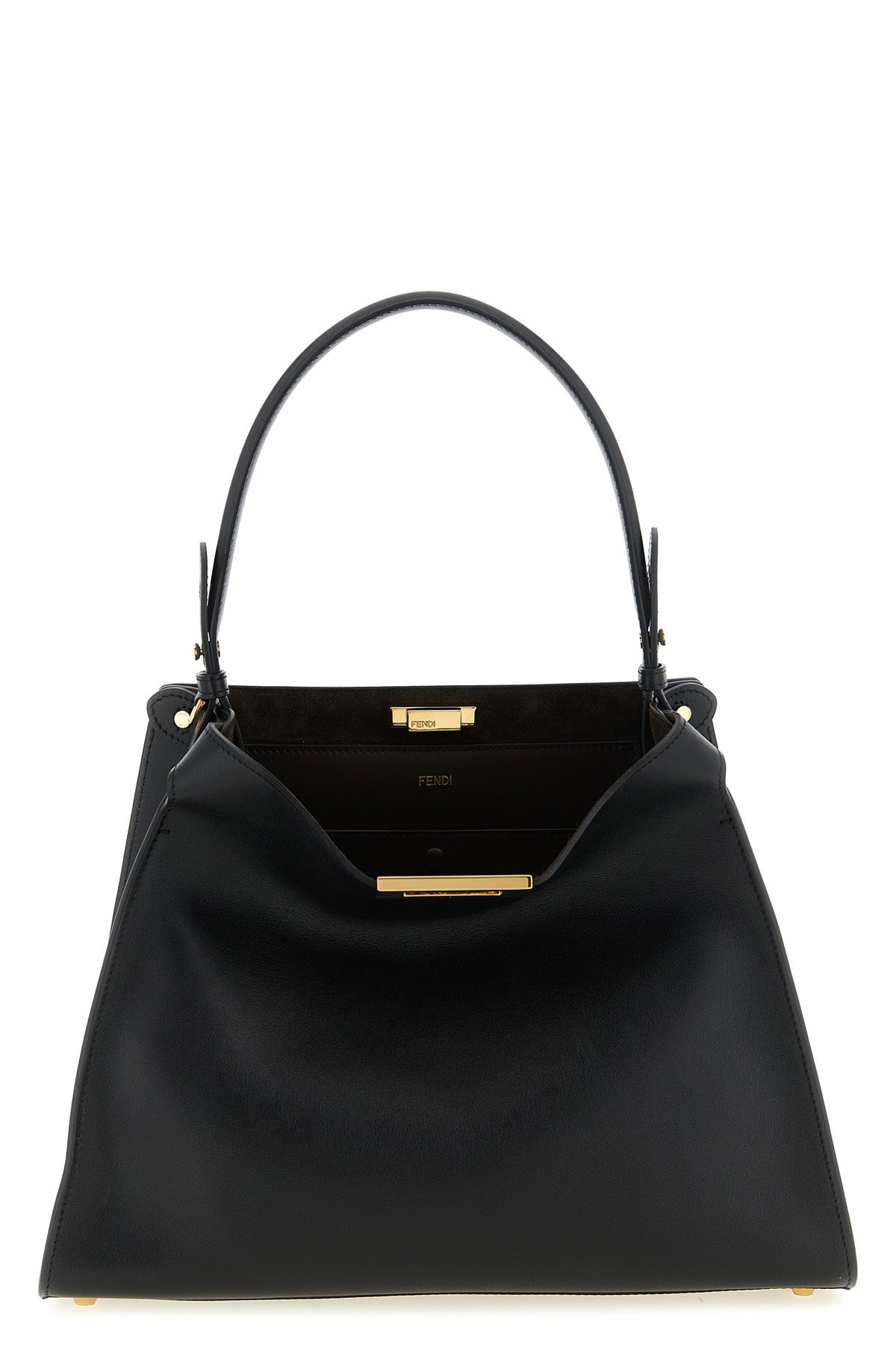 medium fendi way semi-gloss calf leather handbag