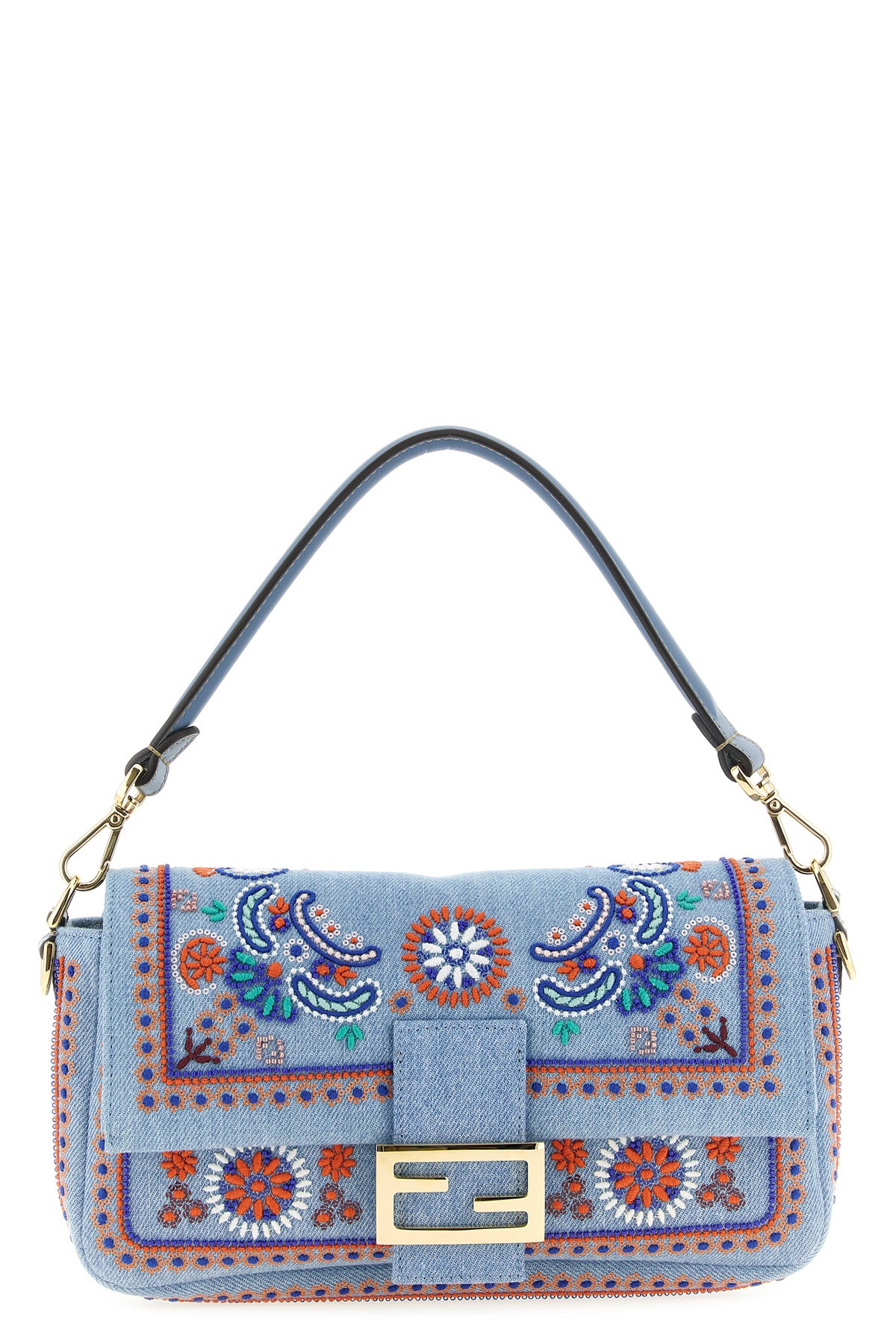 the fendi baguette® medium shoulder bag stands out for an iconic silhouette ma