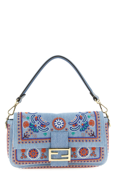 the fendi baguette® medium shoulder bag stands out for an iconic silhouette ma