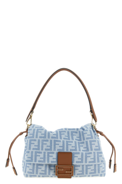 the fendi mamma baguette medium shoulder bag features a soft