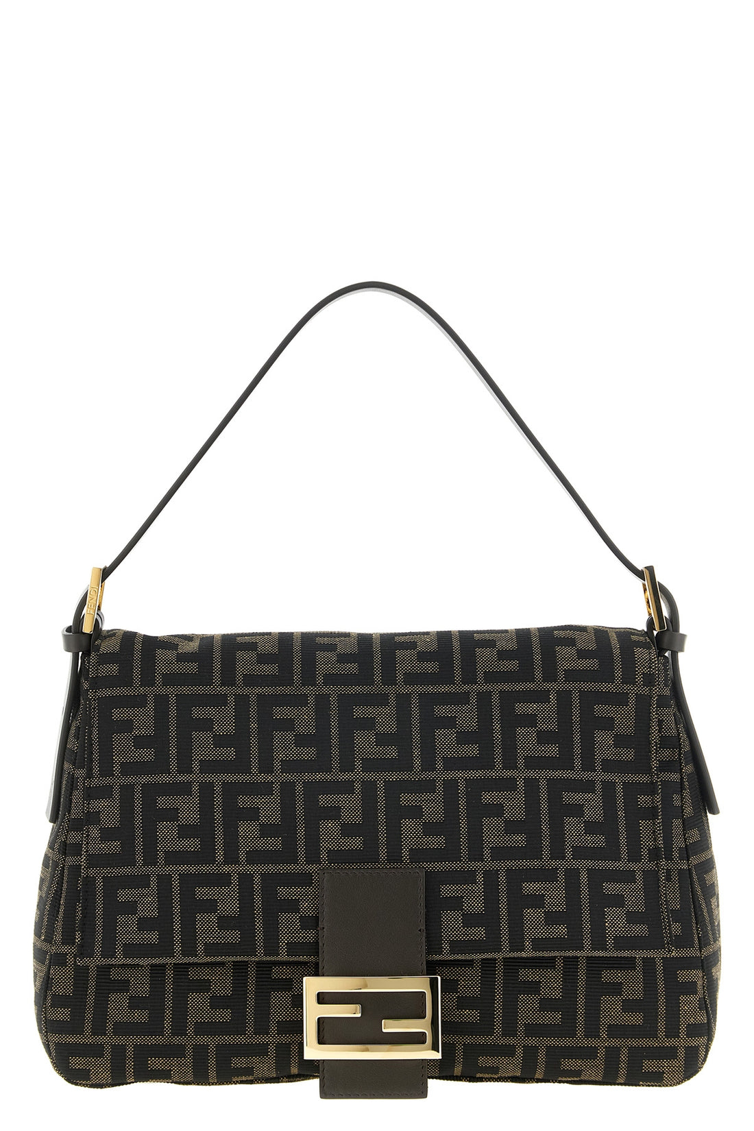 FENDI OS the fendi flap 26325 shoulder bag is distinguished by a destructured trapezoid