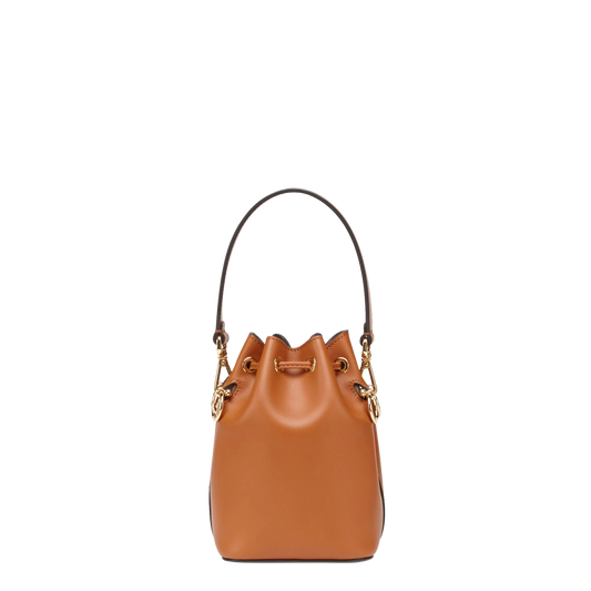 Mon Tresor Brown Leather Bucket Bag