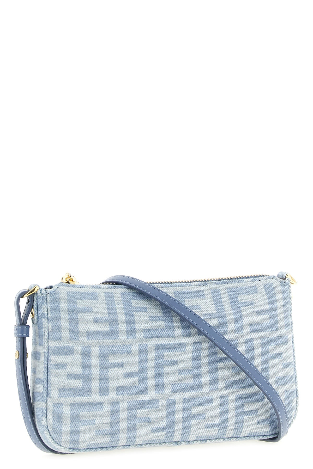 the fendi baguette light blue cotton denim pouch sets new standards of everyda
