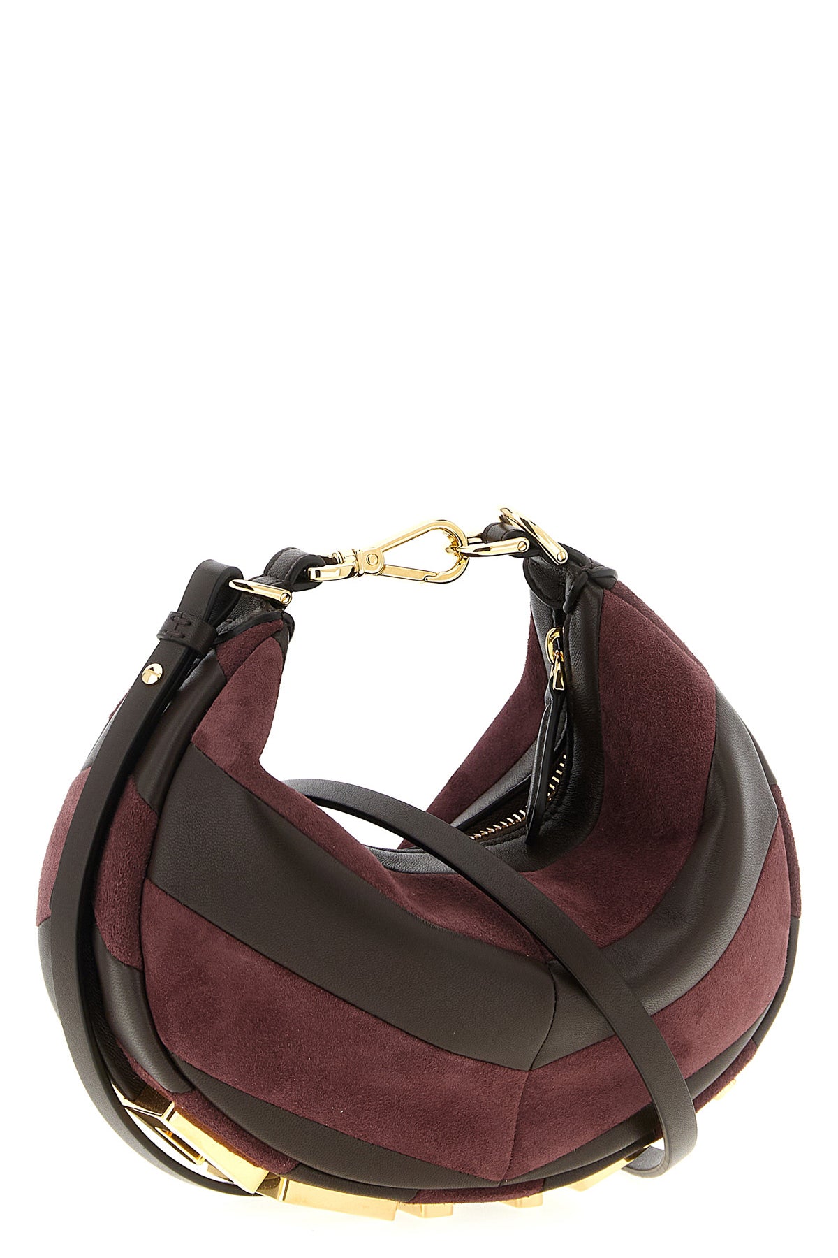 fendigraphy mini nappa and suede handbag