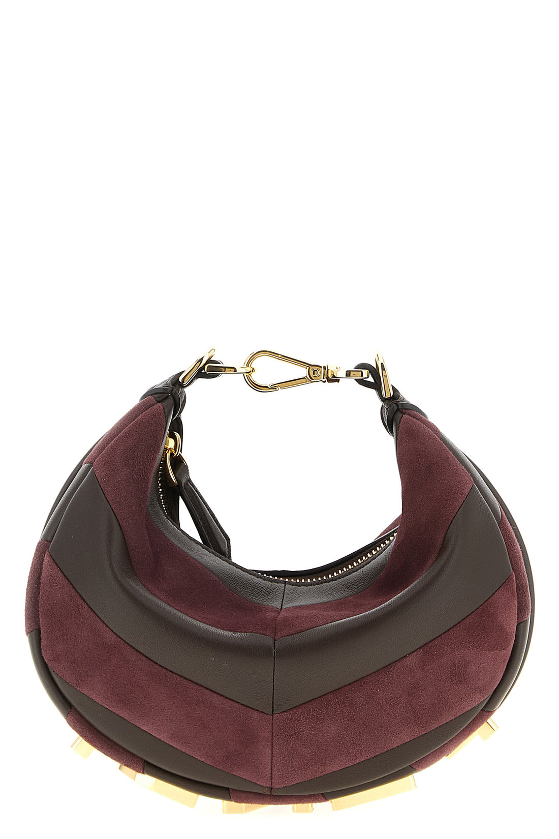 FENDI OS fendigraphy mini nappa and suede handbag