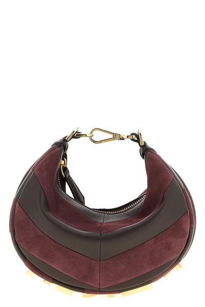 fendigraphy mini nappa and suede handbag