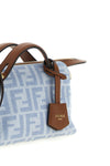 the fendi by the way soft mini handbag is made of cotton denim