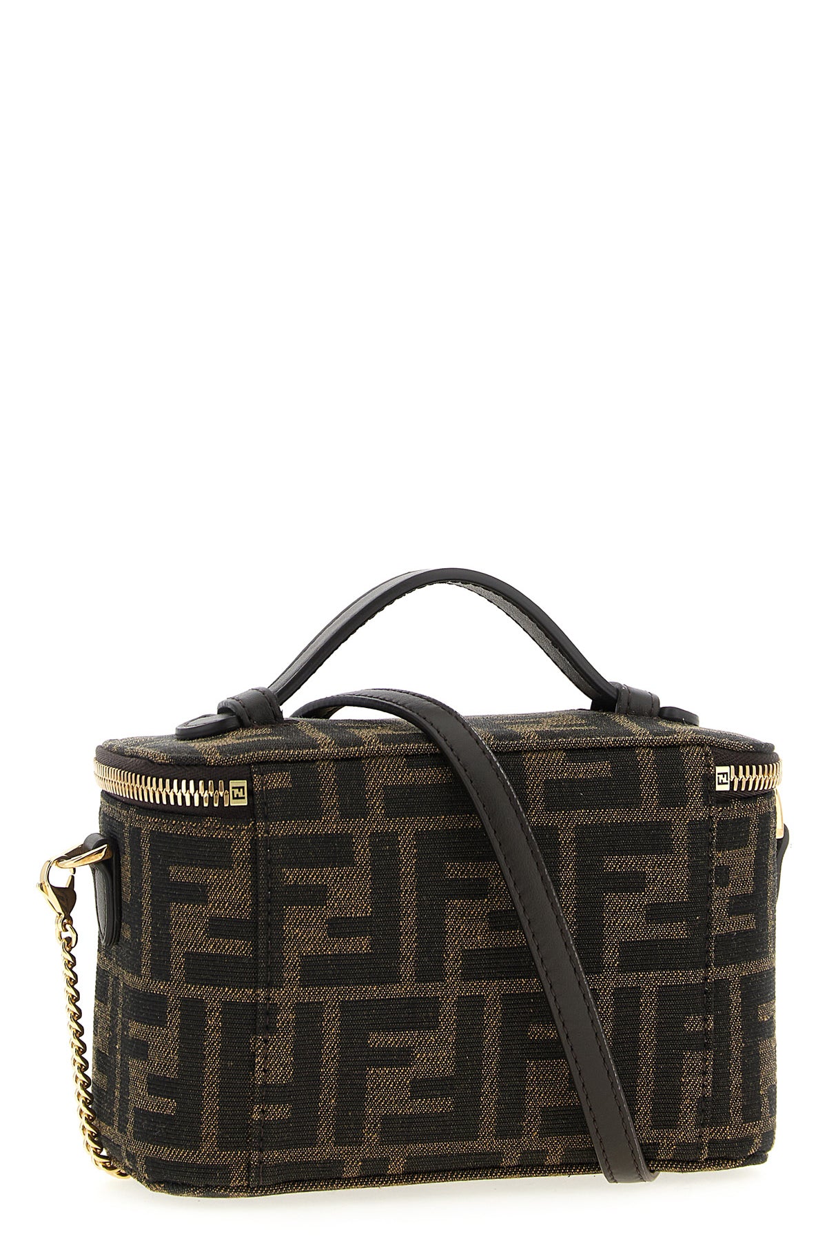 fendi vanity ff jacquard fabric handbag