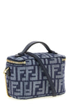 ff denim-effect jacquard fendi vanity handbag