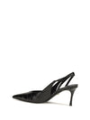 crocodile-effect leather slingback pumps