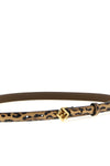 ff diamonds animal print karung snake leather belt