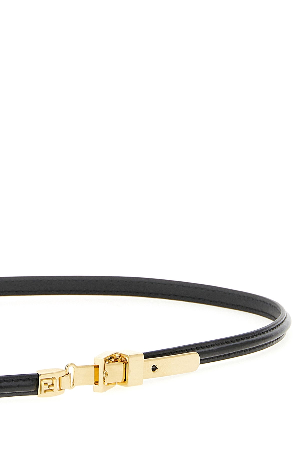 thin shiny leather belt
