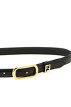 the fendi thin belt in black calf leather represents the essence of minimalist l