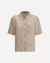 Fendi Ff Pattern Silk Shirt Pink