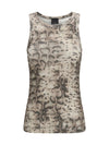snakeskin-print tank top